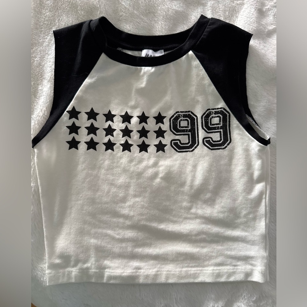 EUC Princess Polly Black and White Athletic Tank Top